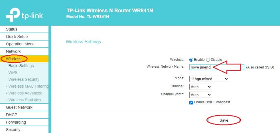 Změna jména Wi-Fi u TP-Linku