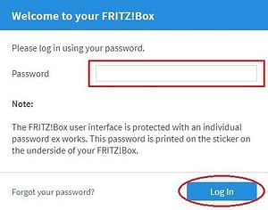 Přihlášení do konfigurace modemu FRITZ!Box 7530 a 7590
